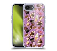 Head Case Designs Coffee And Doughnuts Fast Food Patterns Gel Case [Military Grade Protection] Compatible with Apple iPhone 16e and Compatible with MagSafe