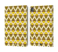 Head Case Designs Colony Busy Bee Patterns Leather Wallet Case Compatible With Apple iPad Pro 13 M4 2024
