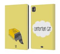 Head Case Designs Contort Wilbur The Cat Leather Wallet Case Compatible With Apple iPad Pro 11 M4/M5 2024/2025