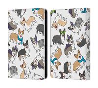 Head Case Designs Corgi Dog Breed Patterns Leather Wallet Case Compatible With Amazon Kindle 11th Gen (2024)