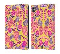 Head Case Designs Cosmic Daydream Colourful Paisley Leather Wallet Case Compatible With Apple iPad Pro 11 M4 2024