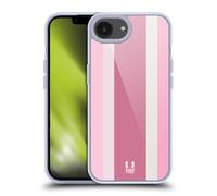 Head Case Designs Cotton Candy Vertical Stripes Gel Case [Military Grade Protection] Compatible with Apple iPhone 16e and Compatible with MagSafe