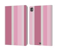 Head Case Designs Cotton Candy Vertical Stripes Leather Wallet Case Compatible With Apple iPad Pro 13 M4 2024