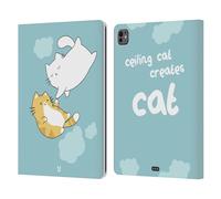 Head Case Designs Creation Of Cat Ceiling Cat Vs Basement Cat Leather Wallet Case Compatible With Apple iPad Pro 13 M4 2024