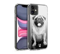 Head Case Designs Cute Male Pug Popular Dog Breeds Gel Case [Military Grade Protection] Compatible with Apple iPhone 11 and Compatible with MagSafe