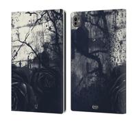 Head Case Designs Dark Rose Floral Drips Leather Wallet Case Compatible With Apple iPad Pro 11 M4/M5 2024/2025