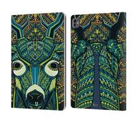 Head Case Designs Deer Aztec Animal Faces 2 Leather Wallet Case Compatible With Apple iPad Pro 13 M4 2024