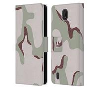 Head Case Designs Desert Tri-Colour Military Camo Leather Book Wallet Case Cover Compatible With Nokia C01 Plus/C1 2nd Edition