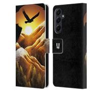 Head Case Designs Eagle Animal Double Exposure Leather Wallet Case Compatible With Samsung Galaxy A55 5G