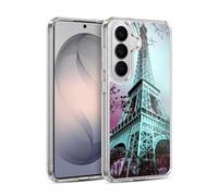 Head Case Designs Eiffel Tower Paris France Best Of Places Set 2 Gel Case [Military Grade Protection] Compatible with Samsung Galaxy S26 and Compatible with MagSafe