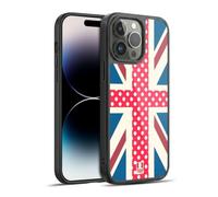 Head Case Designs Electric Crimson Dots Union Jack Collection Gel Armour Case [Military Grade Protection] Compatible With Apple iPhone 14 Pro Max