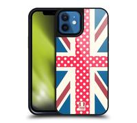 Head Case Designs Electric Crimson Dots Union Jack Collection Gel Armour Case [Military Grade Protection] Compatible With Apple iPhone 12 / iPhone 12 Pro
