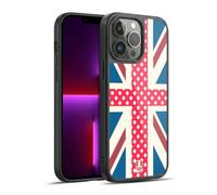 Head Case Designs Electric Crimson Dots Union Jack Collection Gel Armour Case [Military Grade Protection] Compatible With Apple iPhone 13 Pro Max
