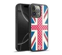 Head Case Designs Electric Crimson Dots Union Jack Collection Gel Armour Case [Military Grade Protection] Compatible With Apple iPhone 16 Pro Max