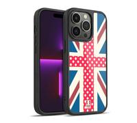 Head Case Designs Electric Crimson Dots Union Jack Collection Gel Armour Case [Military Grade Protection] Compatible With Apple iPhone 14 Pro