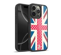 Head Case Designs Electric Crimson Dots Union Jack Collection Gel Armour Case [Military Grade Protection] Compatible With Apple iPhone 16 Pro