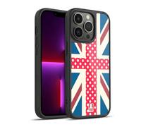 Head Case Designs Electric Crimson Dots Union Jack Collection Gel Armour Case [Military Grade Protection] Compatible With Apple iPhone 13 Pro