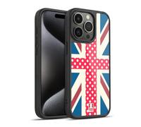 Head Case Designs Electric Crimson Dots Union Jack Collection Gel Armour Case [Military Grade Protection] Compatible With Apple iPhone 15 Pro