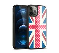 Head Case Designs Electric Crimson Dots Union Jack Collection Gel Armour Case [Military Grade Protection] Compatible With Apple iPhone 12 Pro Max