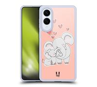 Head Case Designs Elephant Animal With Offspring Gel Case [Military Grade Protection] Compatible With Samsung Galaxy S25 Edge
