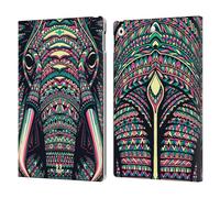 Head Case Designs Elephant Aztec Animal Faces Leather Wallet Case Compatible With Apple iPad 10.2 2019/2020/2021