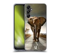 Head Case Designs Elephant Walking On The Road Wildlife Gel Case [Military Grade Protection] Compatible With Samsung Galaxy A05s