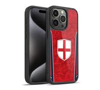 Head Case Designs England St. George Football Kit Flags Gel Armour Case [Military Grade Protection] Compatible With Apple iPhone 15 Pro