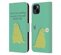 Head Case Designs Extinct Dino Little Doses Of Nonsense And Randomness Leather Wallet Case Compatible With Apple iPhone 15 Plus