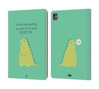 Head Case Designs Extinct Dino Little Doses Of Nonsense And Randomness Leather Wallet Case Compatible With Apple iPad Pro 13 M4 2024