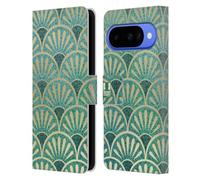 Head Case Designs Feathers Textured Art Deco Patterns Leather Wallet Case Compatible With Google Pixel 10