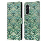 Head Case Designs Feathers Textured Art Deco Patterns Leather Wallet Case Compatible With Samsung Galaxy A56 5G