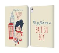 Head Case Designs Find A British Boy London Best Leather Wallet Case Compatible With Apple iPad Air 13 2024/2025