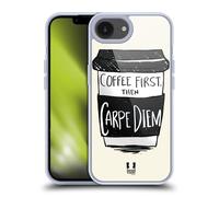 Head Case Designs First Coffee Fix Gel Case [Military Grade Protection] Compatible with Apple iPhone 16e and Compatible with MagSafe