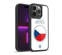 Head Case Designs Flag of Czech Republic Ceské republiky Flag Patches Gel Armour Case [Military Grade Protection] Compatible With Apple iPhone 14 Pro