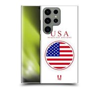 Head Case Designs Flag of the United States of America USA Flag Patches Set 2 Hard Back Case Compatible With Samsung Galaxy S24 Ultra 5G