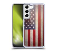 Head Case Designs Flag of the United States of America USA Grunge Country Flags Gel Case [Military Grade Protection] Compatible With Samsung Galaxy S22 5G