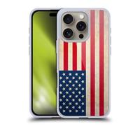 Head Case Designs Flag of the United States of America USA Vintage Flags Gel Case [Military Grade Protection] Compatible with Apple iPhone 16 Pro and Compatible with MagSafe