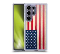 Head Case Designs Flag of the United States of America USA Vintage Flags Gel Case [Military Grade Protection] Compatible With Samsung Galaxy S25 Ultra