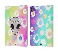 Head Case Designs Floral Headband Aliens Leather Wallet Case Compatible With Apple iPad Pro 13 M4 2024