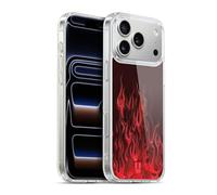 Head Case Designs Fury Red Hot Rod Flames Gel Case [Military Grade Protection] Compatible with Apple iPhone 17 Pro Max and Compatible with MagSafe