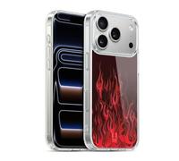 Head Case Designs Fury Red Hot Rod Flames Gel Case [Military Grade Protection] Compatible with Apple iPhone 17 Pro and Compatible with MagSafe
