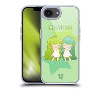 Head Case Designs Gemini Kawaii Zodiac Signs Gel Case [Military Grade Protection] Compatible with Apple iPhone 16e and Compatible with MagSafe