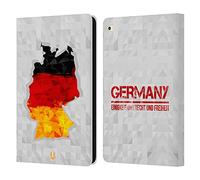 Head Case Designs Germany Geometric Maps Leather Wallet Case Compatible With Apple iPad Air 2 (2014)