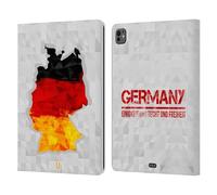 Head Case Designs Germany Geometric Maps Leather Wallet Case Compatible With Apple iPad Pro 13 M4 2024