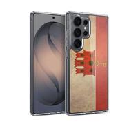 Head Case Designs Gibraltar Gibraltarian Vintage Flags Set 6 Gel Case [Military Grade Protection] Compatible with Samsung Galaxy S26 Ultra and Compatible with MagSafe