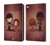 Head Case Designs Give You My Heart Aglow With Love Leather Wallet Case Compatible With Apple iPad Air 2 (2014)
