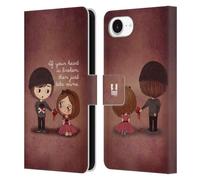 Head Case Designs Give You My Heart Aglow With Love Leather Wallet Case Compatible With Apple iPhone 16e