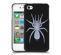 Head Case Designs Glitter Effect Lady Hale Spider Brooch Black Soft Gel Case Compatible With Apple iPhone 4 / iPhone 4S