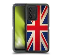 Head Case Designs Great Britain UK Vintage Flags Ultra-Armoured Shockproof Case [Military Grade Protection] Compatible With Samsung Galaxy A53 5G (2022)