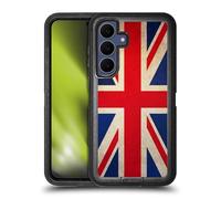 Head Case Designs Great Britain UK Vintage Flags Ultra-Armoured Shockproof Case [Military Grade Protection] Compatible With Samsung Galaxy S25 FE